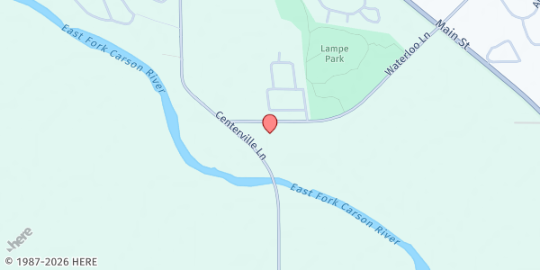 Map showing Carson Valley Community Food Closet at 1251 Waterloo Ln., Gardnerville, NV