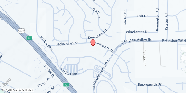 Map showing Alice Smith Elementary at 1070 Beckwourth Dr, Golden Valley, NV