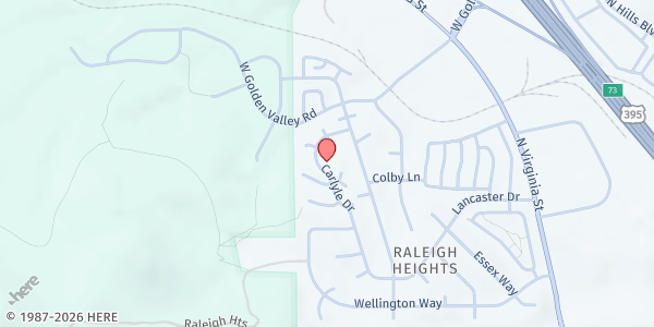 Map showing Essex Manor at 7760 Carlyle Dr, Golden Valley, NV