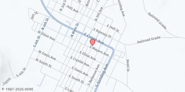 Map showing Esmeralda County Office at 104 Euclid Ave, Goldfield, NV