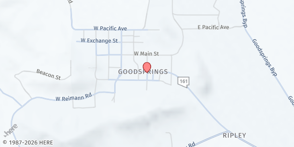Map showing Sandy Valley Food Sharing Pantry (Goodsprings) at Highway 161 and Vegas St., Goodsprings, NV