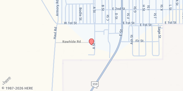Map showing The Church of Jesus Christ of Latter-day Saints - Hawthorne at 207 S A St, Hawthorne, NV