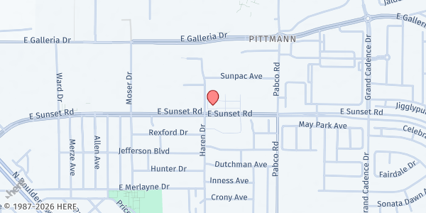 Map showing Centro de Adoracion at 2010 Haren Dr., Henderson, NV