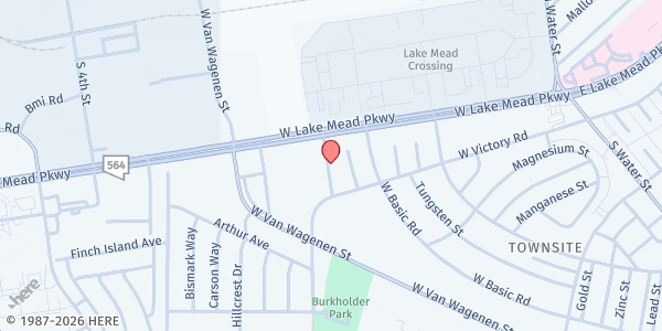 Map showing Giving Life Ministries at 416 Perlite St., Henderson, NV