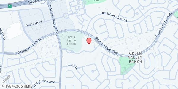 Map showing Henderson Multigenerational Center at 250 S. Green Valley Pkwy., Henderson, NV