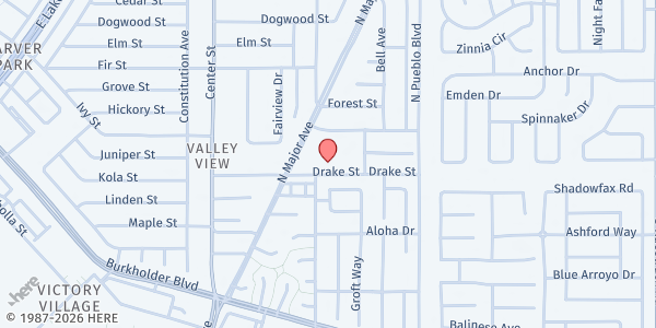 Map showing John C. Kish Club at 401 Drake St., Henderson, NV