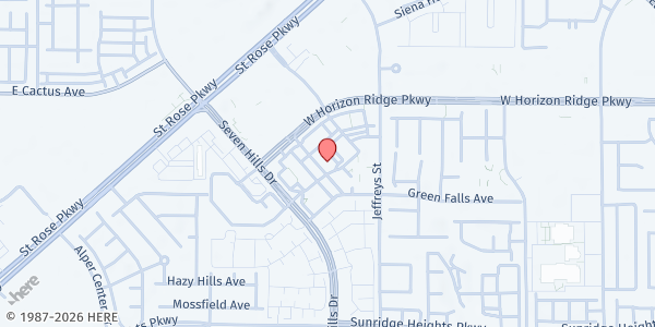 Map showing Las Vegas Bible Collective at 3051 W Horizon Ridge Pkwy., Henderson, NV