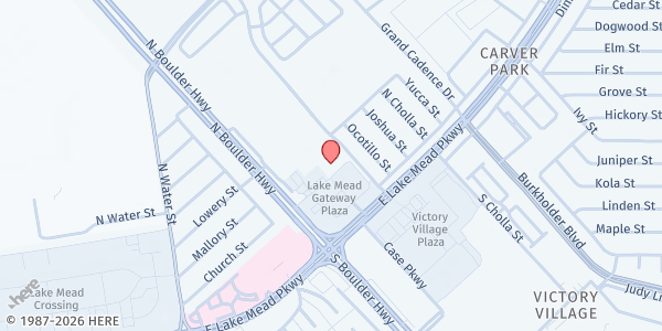 Map showing St Paul's Charismatic Episcopal Church at 201 Taylor St., Henderson, NV