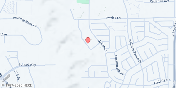 Map showing Whitney Ranch Recreation Center at 1575 W. Galleria Dr., Henderson, NV