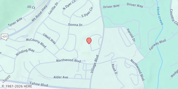 Map showing Incline High School - Mobile Harvest at 499 Village Blvd., Incline Village, NV