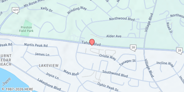 Map showing Project Mana Food Distribution Center - Incline Village at , Incline Village, NV