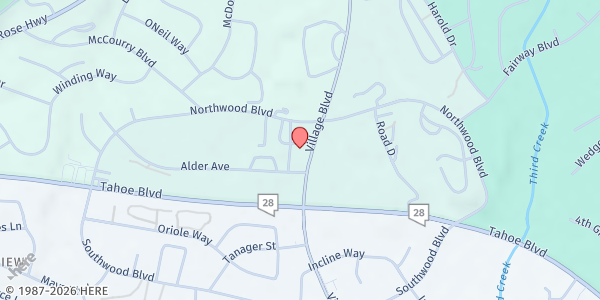 Map showing Sierra Community House - Incline Village at 341 Village Boulevard, Incline Village, NV