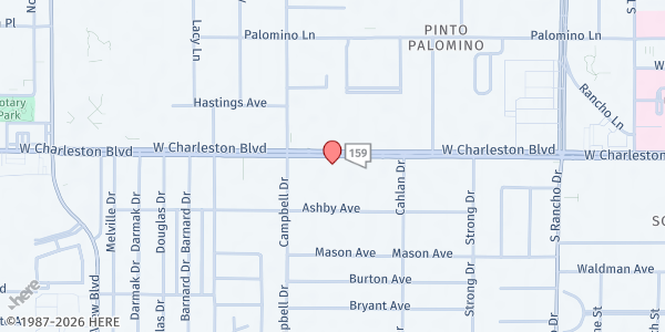 Map showing All Squared Away at 2923 W Charleston Blvd., Las Vegas, NV