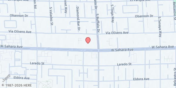 Map showing Angels of Las Vegas - Main Location at 7836 W Sahara Ave., Las Vegas, NV