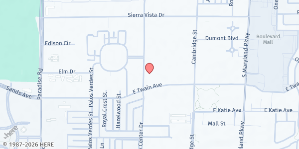 Map showing Balm of Gilead Church at 860 E Twain Ave #106, Las Vegas, NV