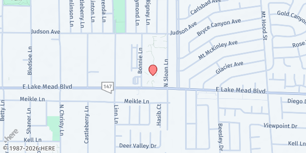 Map showing Bob Price Recreation Center at 2050 Bonnie Ln., Las Vegas, NV