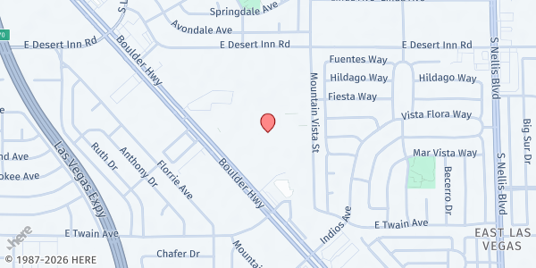 Map showing Boulder Highway Boys & Girls Club at 3475 S. Mountain Vista St., Las Vegas, NV