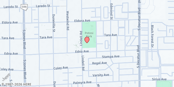 Map showing Boys & Girls Club of Southern Nevada at 2850 S Lindell Rd., Las Vegas, NV