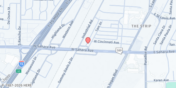 Map showing Casa de Luz at 2412 Tam Dr., Las Vegas, NV