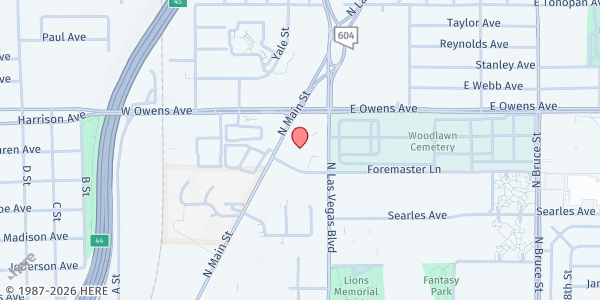 Map showing Catholic Charities of Southern Nevada at 1501 N. Las Vegas Blvd., Las Vegas, NV