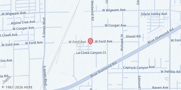 Map showing Central Church - Southern Highlands at 5670 La Costa Canyon Ct., Las Vegas, NV