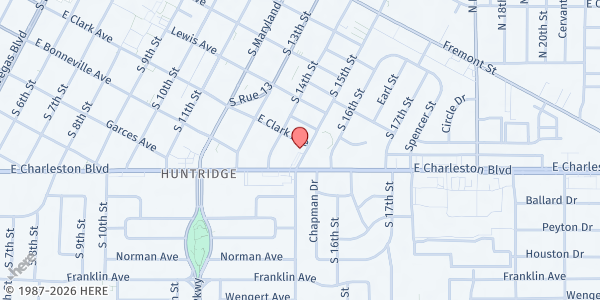 Map showing Changing Direction Community Food Pantry - Food Distribution Center at 1431 E Charleston Blvd, Las Vegas, NV
