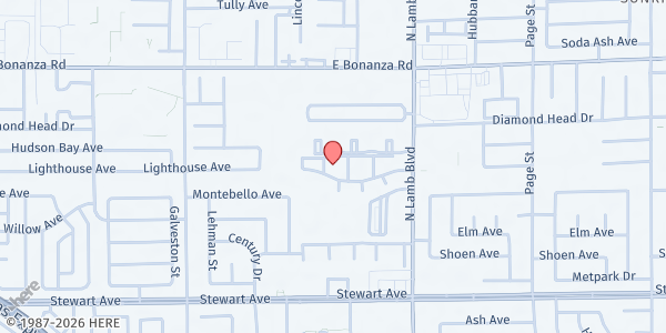 Map showing Cordero Pines at 499 N. Lamb Blvd., Las Vegas, NV