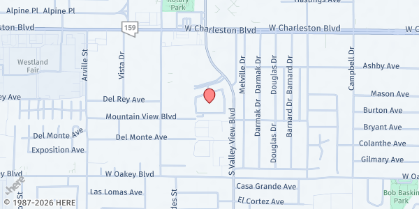 Map showing Country Club at Valley View at 1400 S. Valley View Blvd., Las Vegas, NV