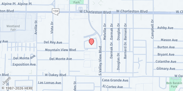 Map showing Country Club at Valley View at 1400 S Valley View Blvd., Las Vegas, NV
