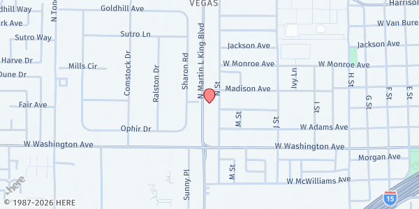 Map showing Covenant of Love at 1100 N. Martin Luther King Blvd., Ste. C., Las Vegas, NV