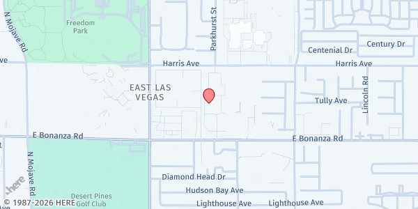 Map showing Desert Pines Boys & Girls Club at 3750 E. Bonanza Rd., Las Vegas, NV