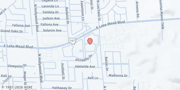 Map showing Desert Ridge - TI Communities at 7055 E. Lake Mead Blvd., Las Vegas, NV