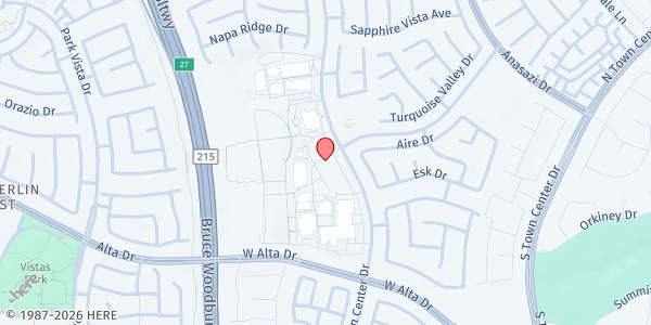 Map showing Desert Spring Community Resource Center at 120 N. Pavilion Center Dr., Las Vegas, NV