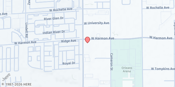 Map showing Division of Child & Family Services at 4530 S. Decatur, Ste. 201A, Las Vegas, NV