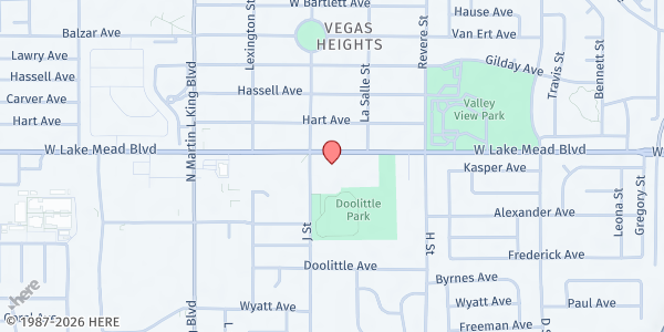 Map showing Doolittle Community Center at 1950 J St., Las Vegas, NV
