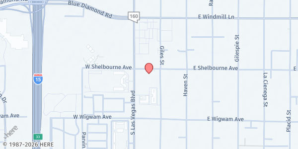 Map showing Enterprise Library at 8310 S. Las Vegas Blvd., Las Vegas, NV