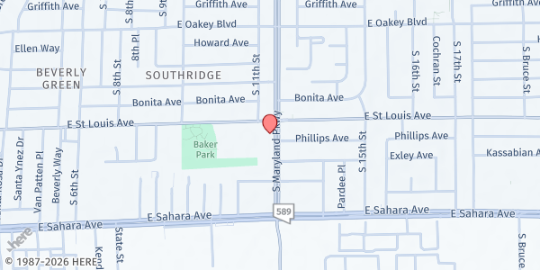 Map showing Epicenter on the Parkway at 2000 S. Maryland Pkwy., Las Vegas, NV