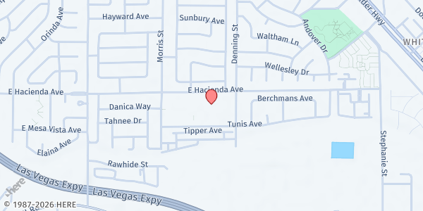 Map showing Francis H. Cortney Junior High School - Pop Up & Give Mobile Market at 5301 E Hacienda Ave., Las Vegas, NV