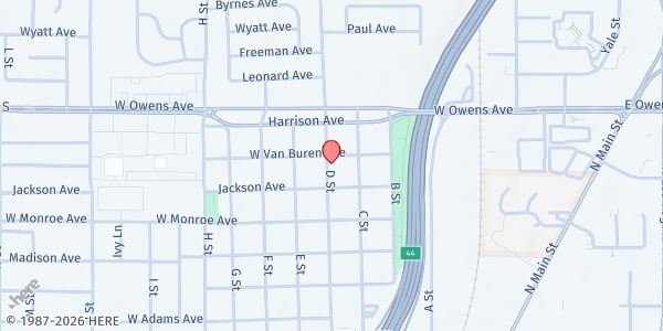 Map showing Garfield Church Lasagna Pantry at 321 W Van Buren Ave, Las Vegas, NV