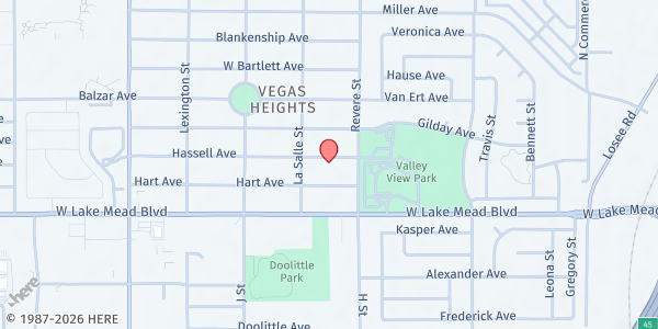Map showing God In Me Ministry at 851 Hassell Ave., Las Vegas, NV