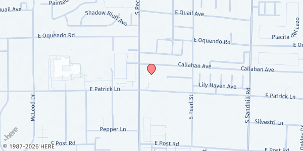 Map showing Gospel Lighthouse Church at 6050 S. Pecos Rd., Las Vegas, NV