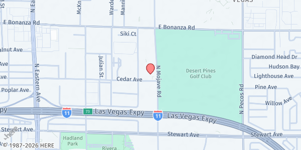 Map showing Grace City Church at 501 N. Mojave Rd., Las Vegas, NV