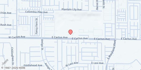 Map showing Hope Baptist Church at 850 E. Cactus Ave., Las Vegas, NV