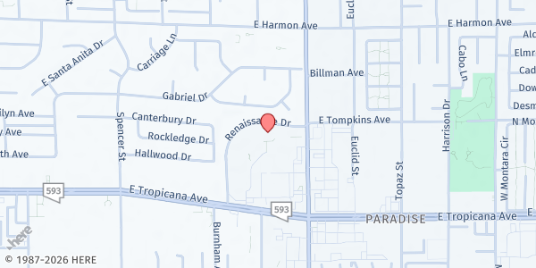 Map showing Jewish Family Services - Charleston Blvd at 5851 West Charleston Blvd, Las Vegas, NV