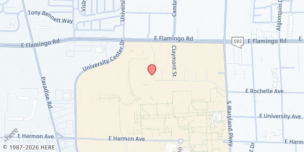 Map showing John D. "Jackie" Gaughan Boys & Girls Club at 920 Cottage Grove Ave., Las Vegas, NV