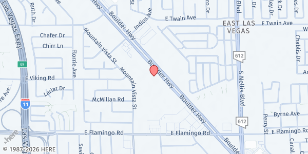 Map showing Las Vegas Leading Ladies at 4700 Boulder Hwy., Las Vegas, NV