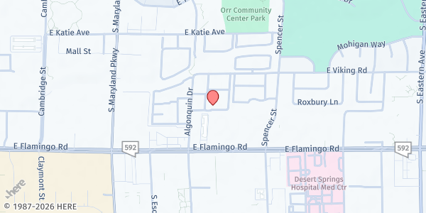 Map showing Lighthouse Charities at Bossa Nova at 3940 Algonquin Dr., Las Vegas, NV