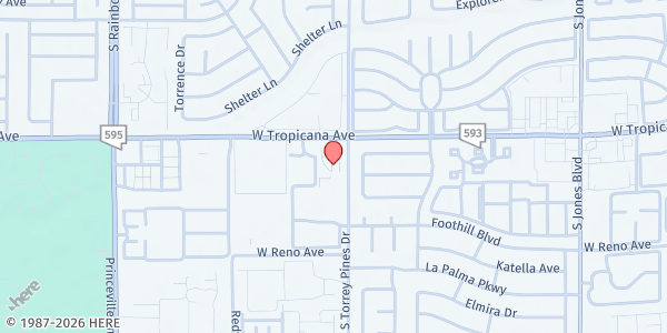 Map showing Manna Cupboard at Christ the King Catholic Church at 4925 S Torrey Pines Dr, Las Vegas, NV