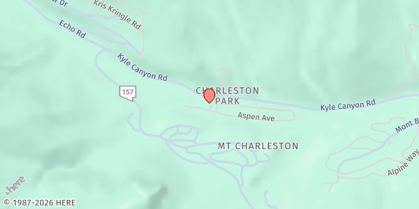 Map showing Mt. Charleston Library at 75 Ski Chalet Pl., Las Vegas, NV