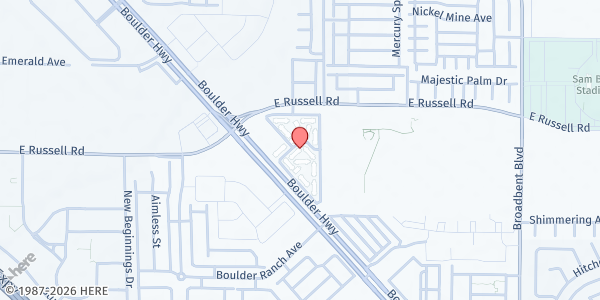 Map showing My Father's House at Sienna Suites at 6555 Boulder Hwy., Las Vegas, NV